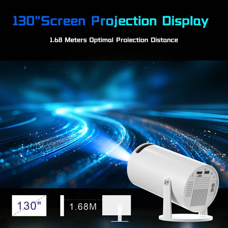 HY300 Barrel Projector Android Intelligent 3326 Chip High Definition Draagbare Thuis Buiten_voghion.com