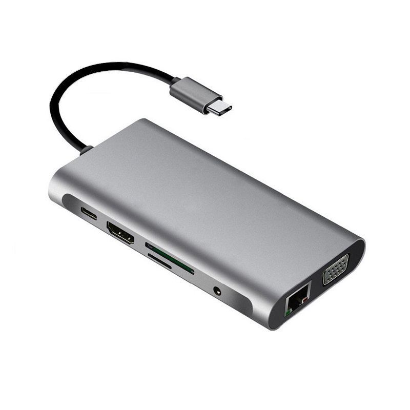 10-in-1 Type-C multifunctioneel dockingstation PD snellaadhub_voghion.com