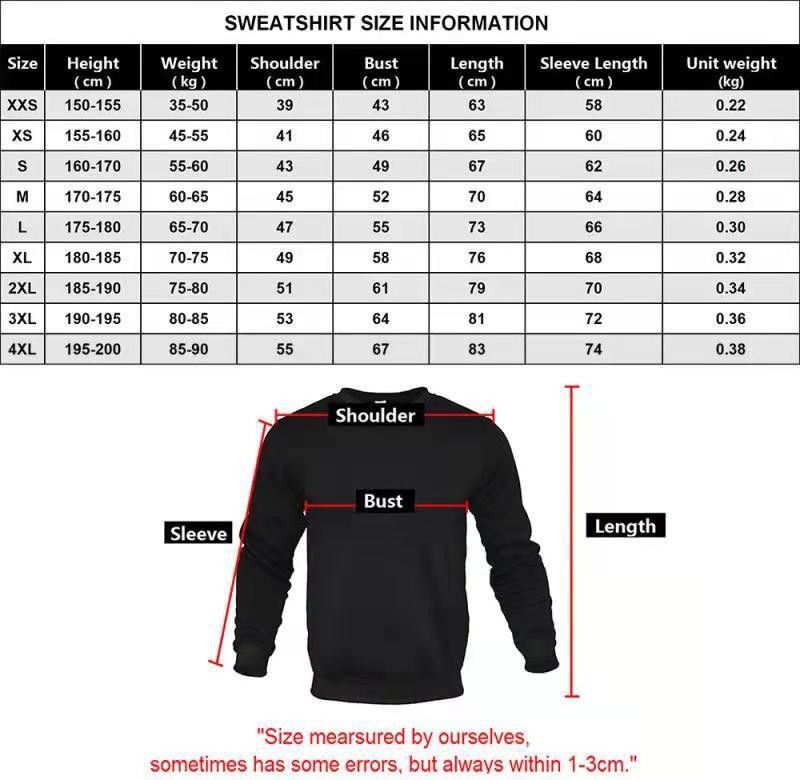 Einzigartiges, lustiges, neues zweiteiliges Herren-Sweatshirt-Set mit langen Ärmeln und Rundhalsausschnitt, bedruckt – perfekt für den Herbst!_voghion.com