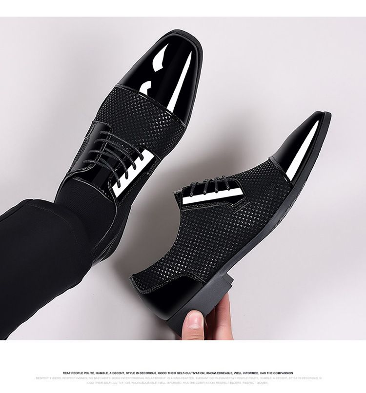 Herren Business Lederschuhe Luxus Oxford Atmungsaktive Lackleder Abendschuhe Herren Büro Hochzeit Flats Formelle Schuhe_voghion.com