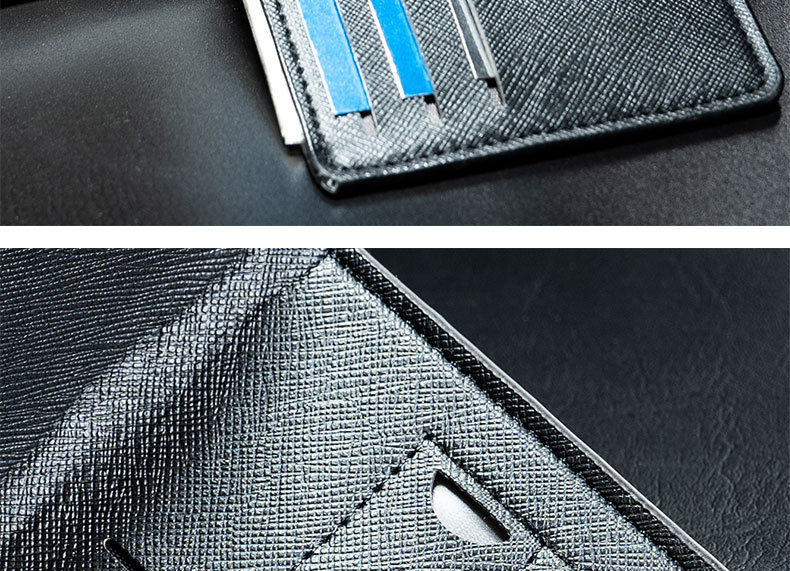 New Men Wallets Id Credit Card Holder Wallets Male Small Coin Purse Multi-Function Soft PU Fashion Black Money Bag_voghion.com