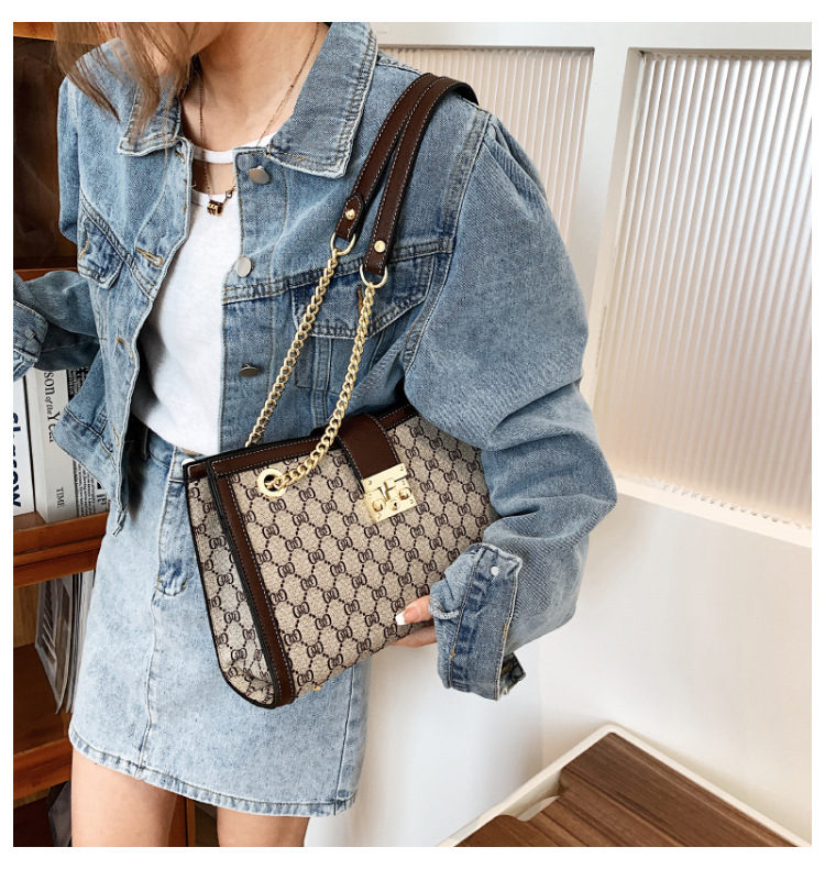 High-quality Bags For Women 2023 New Fashion Live Broadcast Large-capacity Tote Bag Printed Chain Portable Shoulder Bag For Women_voghion.com