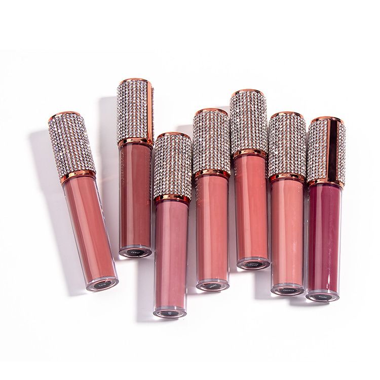 Flüssiges transparentes Mundrohrset, wasserdichtes und langlebiges mattes Lippenstift-Schönheits-Make-up_voghion.com