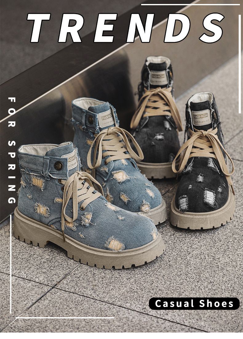Herren-Cowboystiefel aus Denim mit dicker Sohle und halbhoher Wadenlänge – Vintage-Arbeitskleidungsstil mit EVA-Polsterung und PVC-Laufsohle_voghion.com