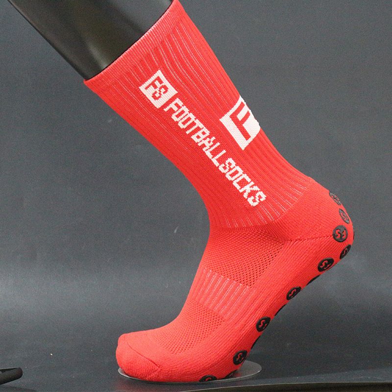 Sport-Mittelrohr-Fußballsocken für Herren und Damen, Trainings-Fußballsocken, professionelle, dicke Handtuchunterseite, rutschfeste Fußballsocken_voghion.com