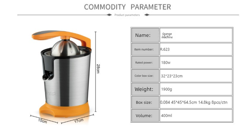 220V EU Electric Fresh Juicer - Fully Automatic Pure Fruit Orange Juice Separator_voghion.com