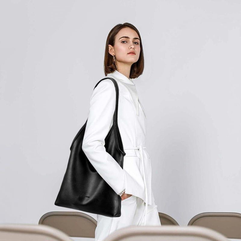 Borsa a tracolla da donna, grande capacità, borsa a mano, semplice, borsa combinata, autunno e inverno_voghion.com