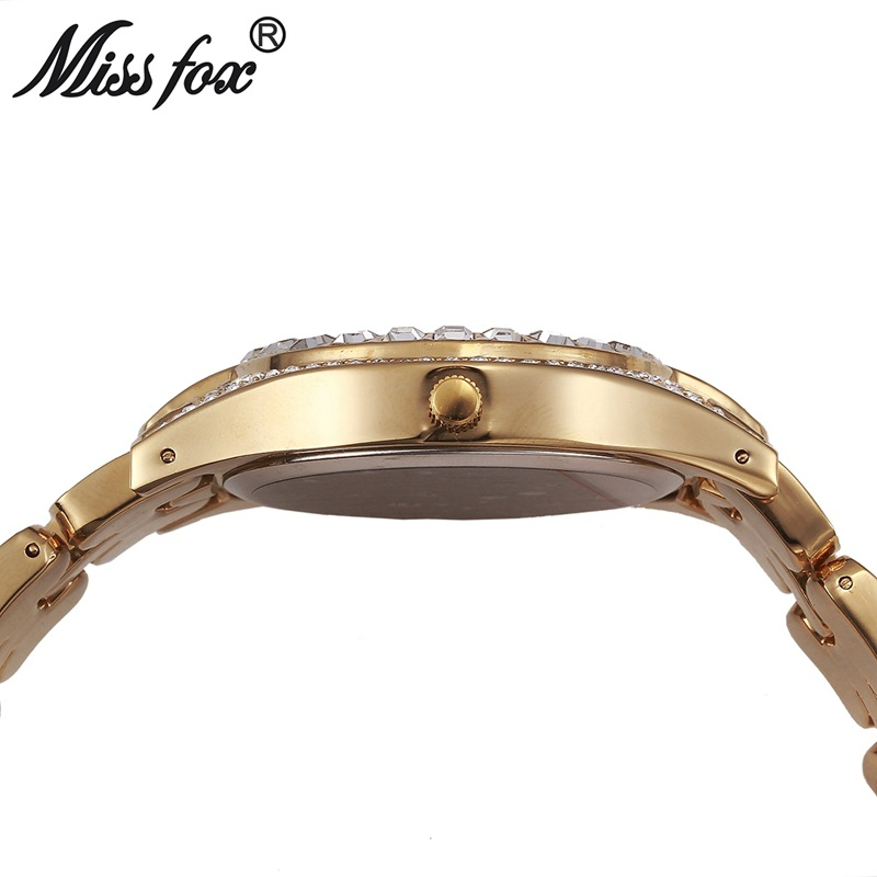 MISSFOX Malishi orologio al quarzo in acciaio casual impermeabile e di alta qualità, di vendita calda, con diamanti intarsiati_voghion.com
