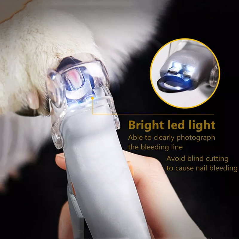 New Professional Clipper Scissors Dog Cat Cutter Toe Claw Clippers Scissor LED Light Nail Trimmer Pet Supplies_voghion.com