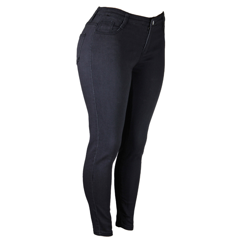 Damenbekleidung Enge Jeans Bleistifthosen in Übergröße_voghion.com