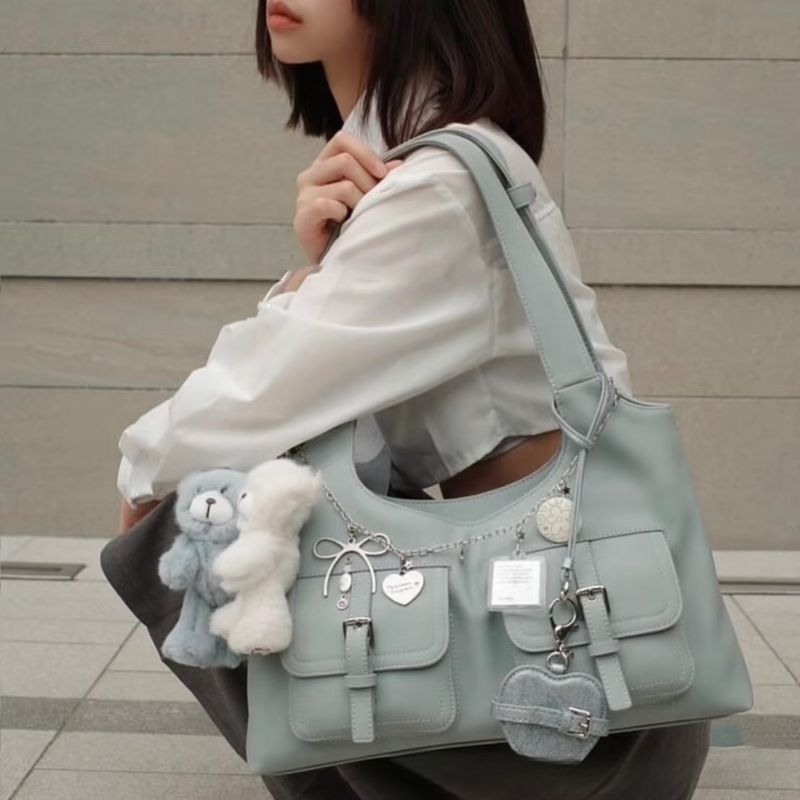 Borsa a tracolla coreana, moda femminile, squisita, versatile, semplice, per il tempo libero, per tutti i giorni, per spostamenti personalizzati._voghion.com
