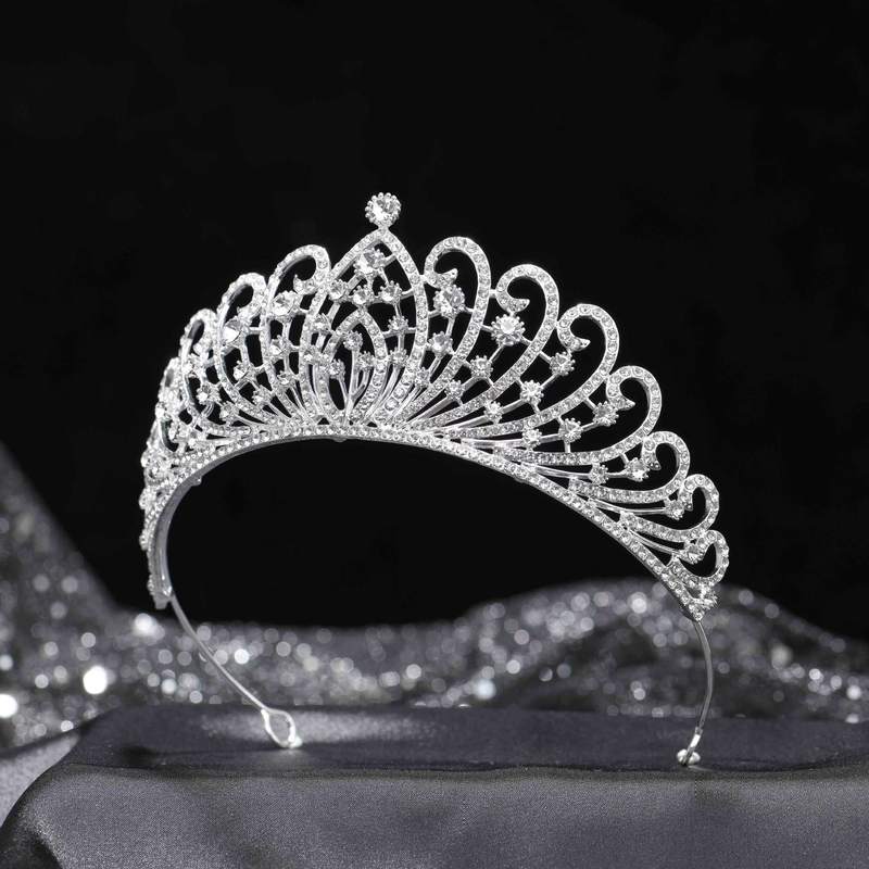 Diadème en strass pour robe de mariée, couronne de princesse, bandeau en diamant fait à la main, couronne de cheveux de Performance, nouvelle collection 2023_voghion.com