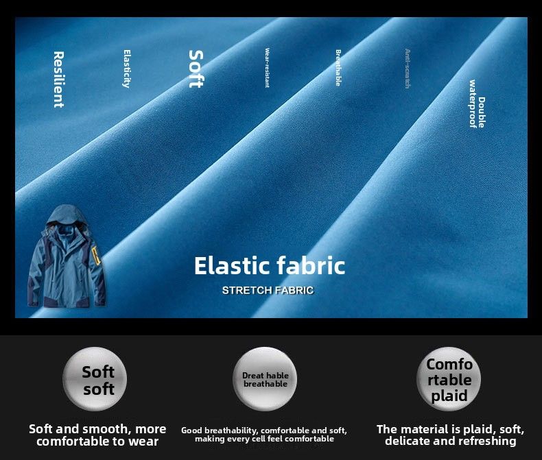 Giacca da uomo 3 in 1, staccabile, in due pezzi, foderata in pile, impermeabile e antivento, da donna, per escursioni all'aperto_voghion.com