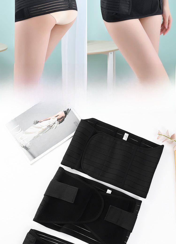 Strengthen postpartum belly belt three-piece set natural delivery cesarean section binding girdle breathable girdle belt factory direct sales_voghion.com