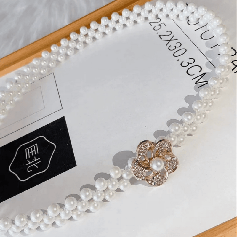 Nuova cintura con perline a forma di fiore da donna, versatile, sottile, collana, catena per la vita_voghion.com