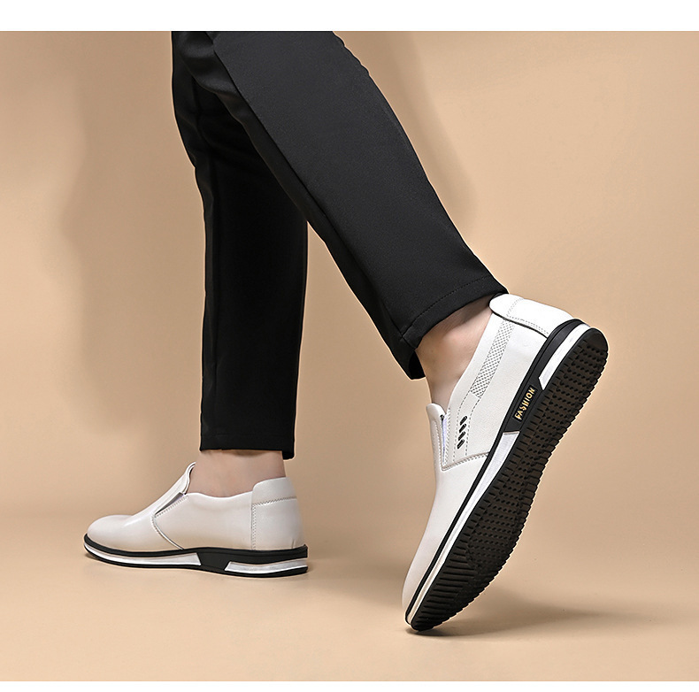 Men's Loafers Patent Leather Suede Toe Wedding Footgear Shoes Round Toe Square_voghion.com