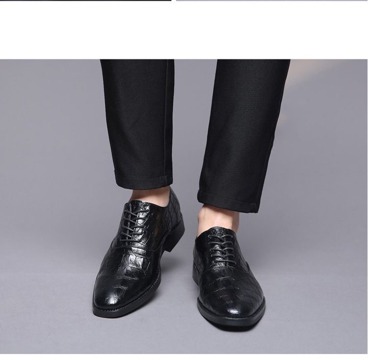 Heren Business Casual Dress Oxfords Formele Veterschoenen voor Kantoor, Feesten en Dagelijks Gebruik_voghion.com