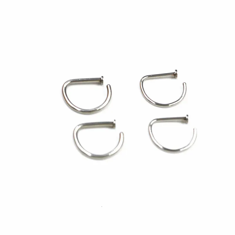 Anelli per il naso, 50 pezzi, lotto, orecchini a cerchio aperti in acciaio punk, 18G, 20G, piercing per il corpo 230325_voghion.com