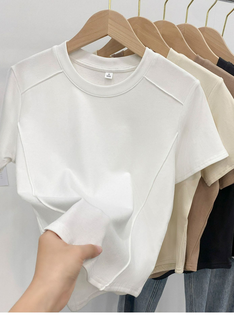 Γυναικείο καλοκαιρινό πουκάμισο με ίσιους ώμους, νέο στυλ και κομψό σχέδιο για μείωση της ηλικίας, με ψαροκόκαλο_voghion.com