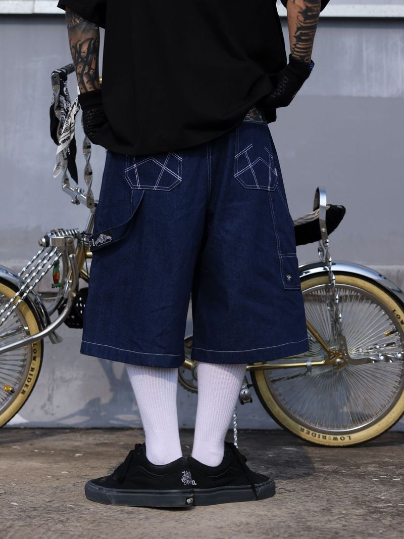 Herrenbekleidung Vintage Retro Hiphop Weit Gerade Overknee Original Jeans_voghion.com