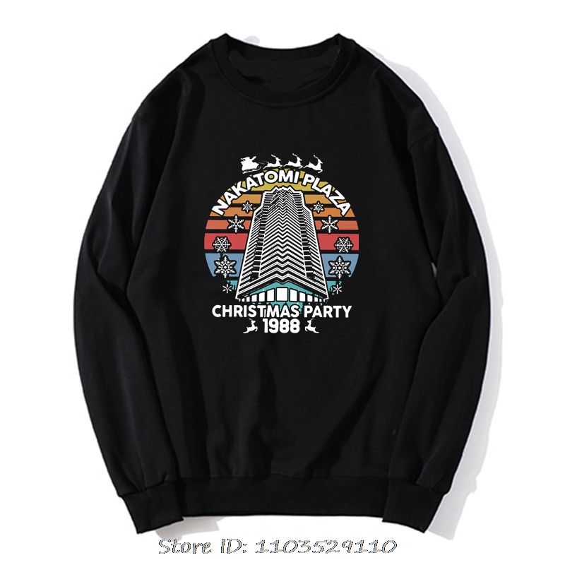 Nakatomi Plaza Hip Hop Hanorac Die Hard Movie Petrecere de Crăciun 1988 Bruce Leisure Plus Size Hanorac din bumbac Streetwear_voghion.com