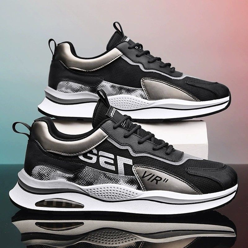 2025 New Korean Style Mesh Casual Men's Sneakers Student Running Dad Shoes_voghion.com