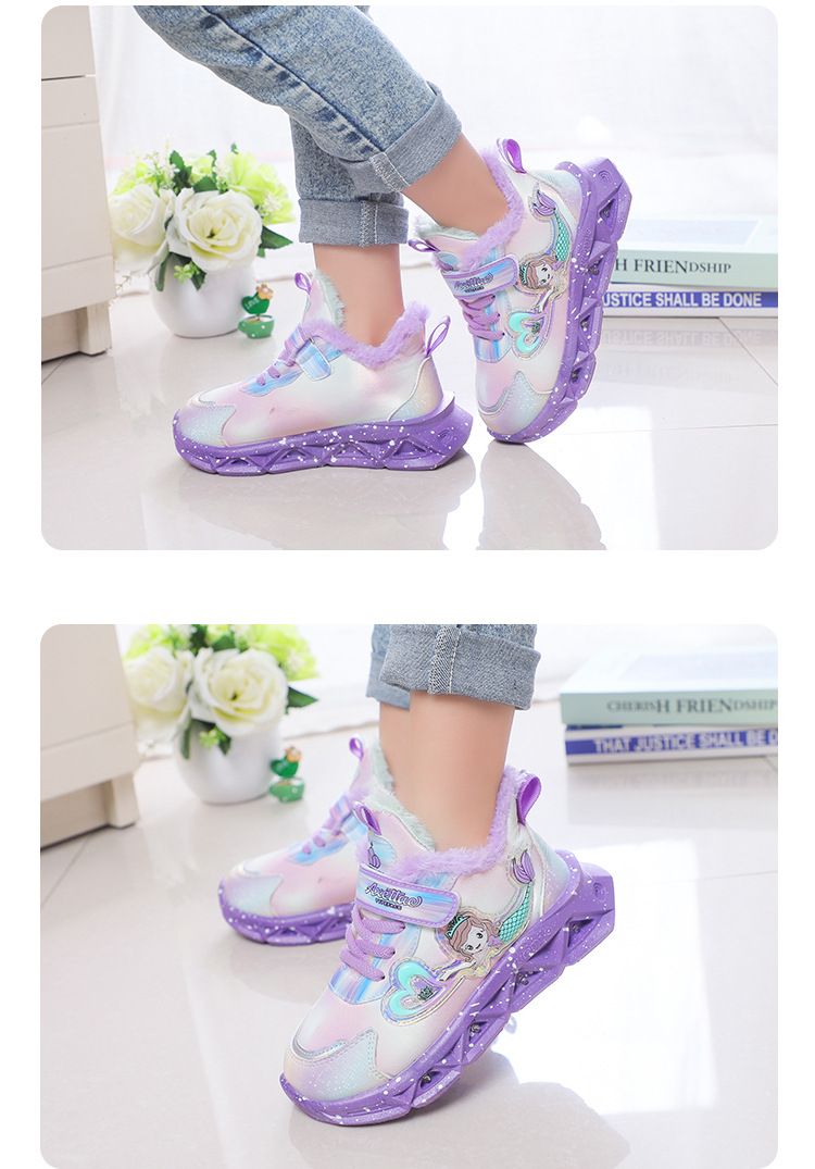 Children with light sneaker 2024 spring and autumn mesh breathable children's shoes medium and small children Princess lightweight casual shoes_voghion.com