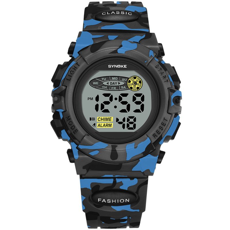 Factory Goods SYNOKE Colorful Luminous Children's Dial Student Electronic Camouflage Sports Watch_voghion.com