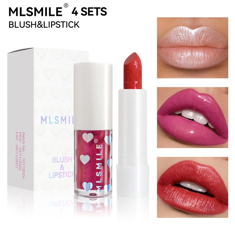 Rossetto perlato, set di smalti per labbra, idratante, opaco, non facile da applicare._voghion.com