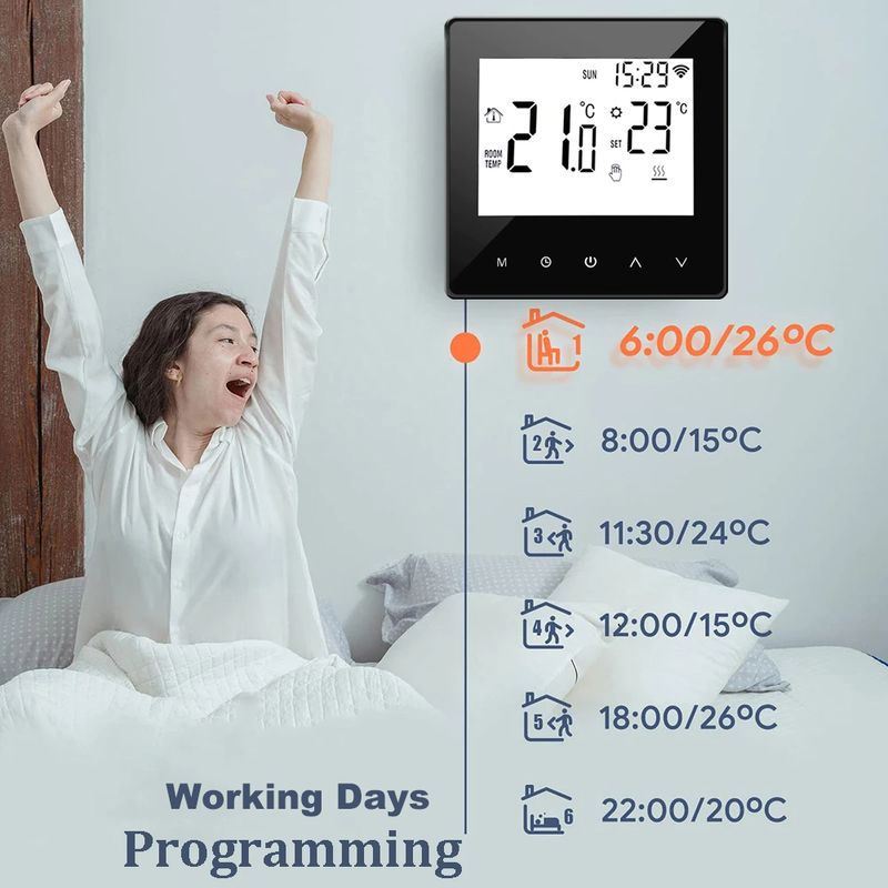 Tuya WiFi Zigbee Smart Thermostat Elektrische oder Heizung Wasser/Gas Kessel Temperatur Fernbedienung für Google Home_voghion.com