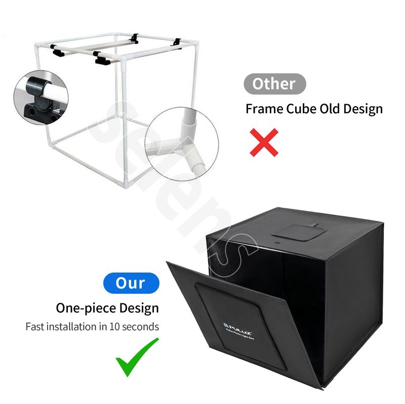 24' großes tragbares Fotostudio LED-Lichtkastenzelt Würfelfotografie PULUZ 60cm_voghion.com