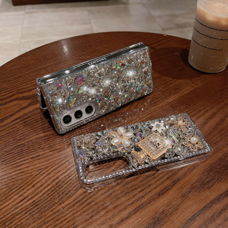 Étui de téléphone portable pour Samsung Z Fold5, nouvelle housse de protection pliable en strass de luxe zFold4, pliable haut de gamme_voghion.com