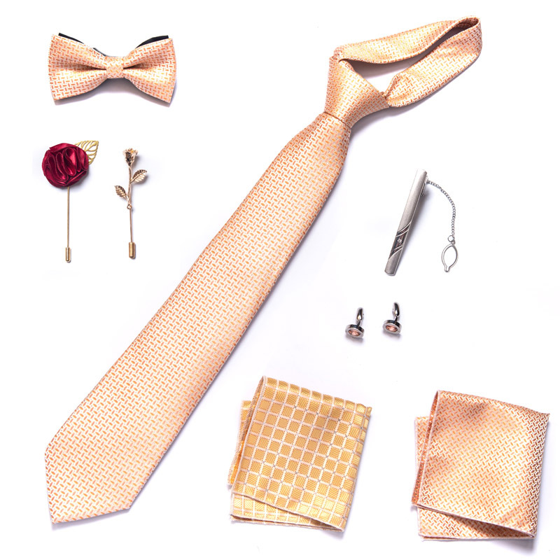 Abito cravatta pronto, papillon, accessori da uomo, set da 8 pezzi, corpetto, spilla, gemelli, abito formale, matrimonio_voghion.com