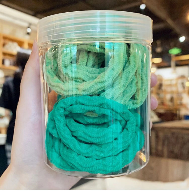 Anello per capelli coreano di alta qualità con colori sfumati e infilati, elastico, senza cuciture, spesso, non danneggia la testa dell'elastico per capelli_voghion.com