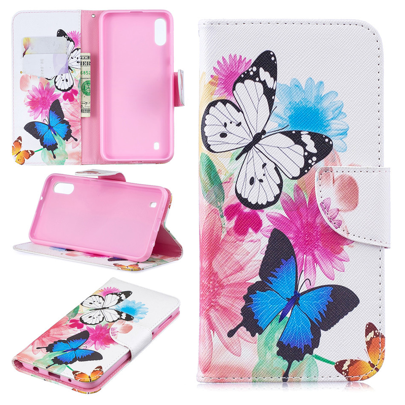 Söpö kotelo Samsung Galaxy A10 A10S A20E A20S A30 A40 A50 A51 A70 A71 S20 FE Ultra S10 S9 Plus magneettinahkalompakko C_voghion.com