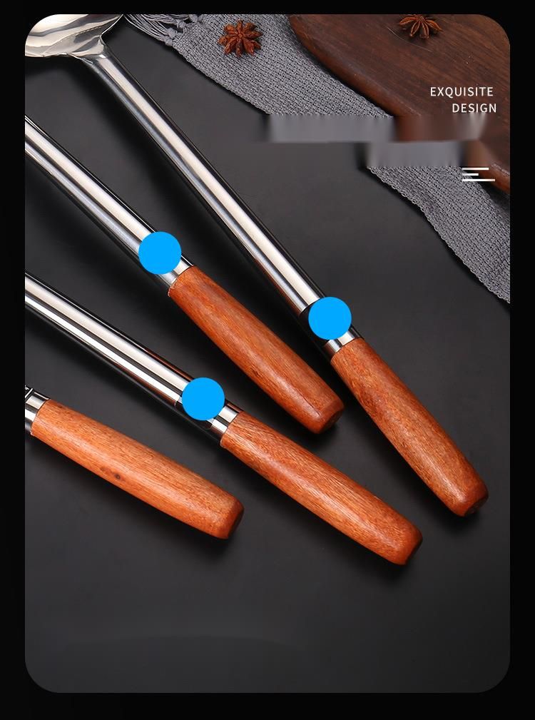 Pour un usage quotidien, manche allongé, spatule brillante spéciale Chef's Kitchen, pelle à mélanger, passoire en acier, cuisine_voghion.com