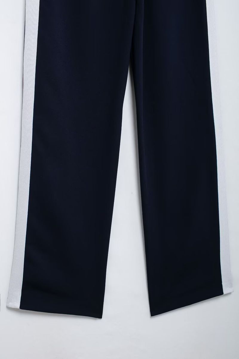 Damen 2024 Herbst/Winter Neues Set aus Jacke, Mantel und Hose mit seitlichen Streifen_voghion.com