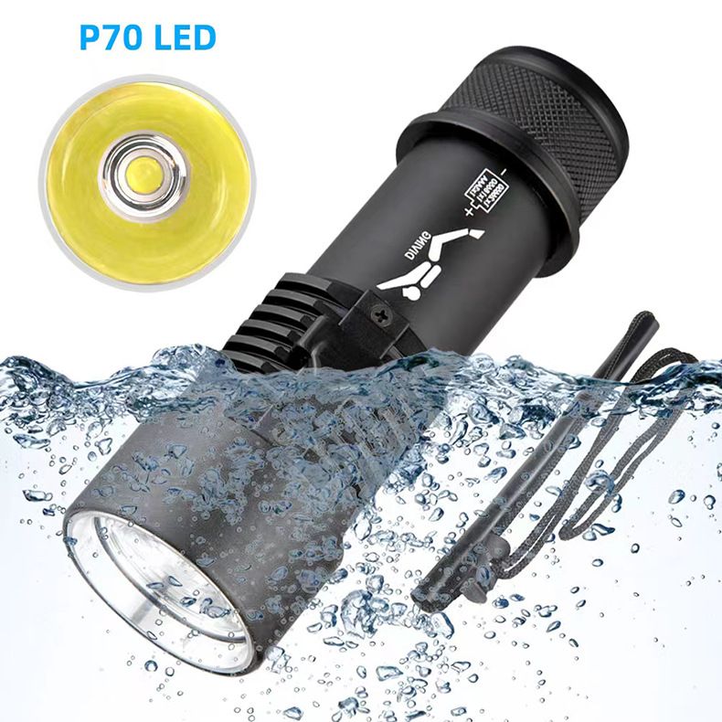 Duikzaklamp XHP70 Duikzaklamp van aluminiumlegering met sterk licht, geel en wit licht, dubbele lichtbron_voghion.com