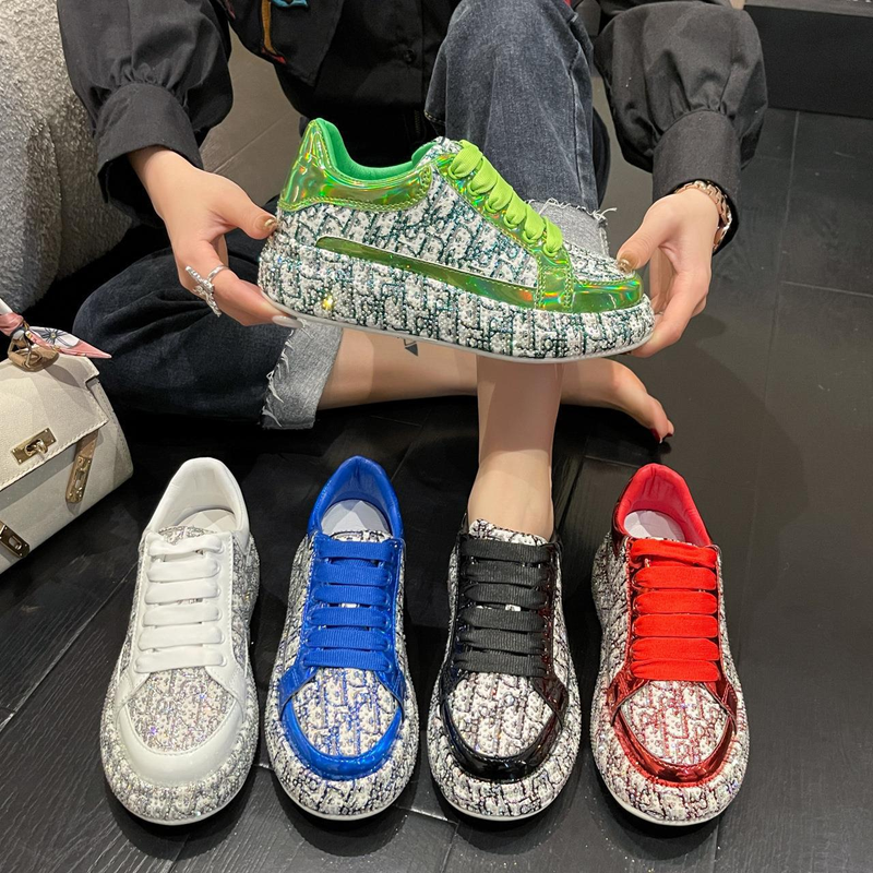 MC Spring New Full Cake Scarpe da tavola sportive per il tempo libero con suola spessa stampata e ricamata da donna_voghion.com