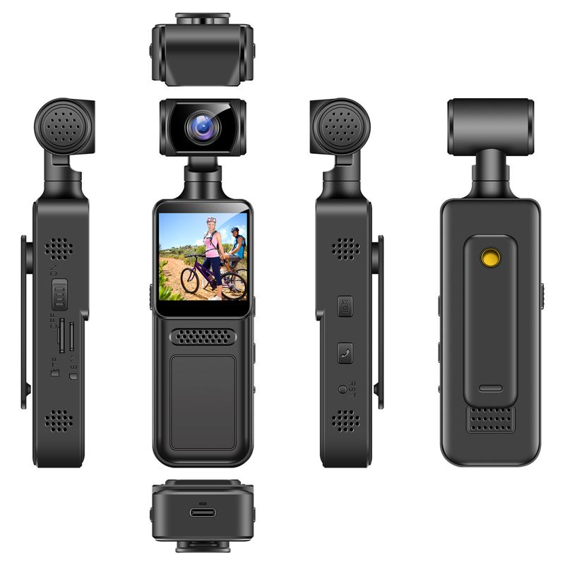 Câmera esportiva com clipe traseiro para monitoramento de chamadas M13 One Click, gravador de vídeo portátil 4G Dongguan_voghion.com