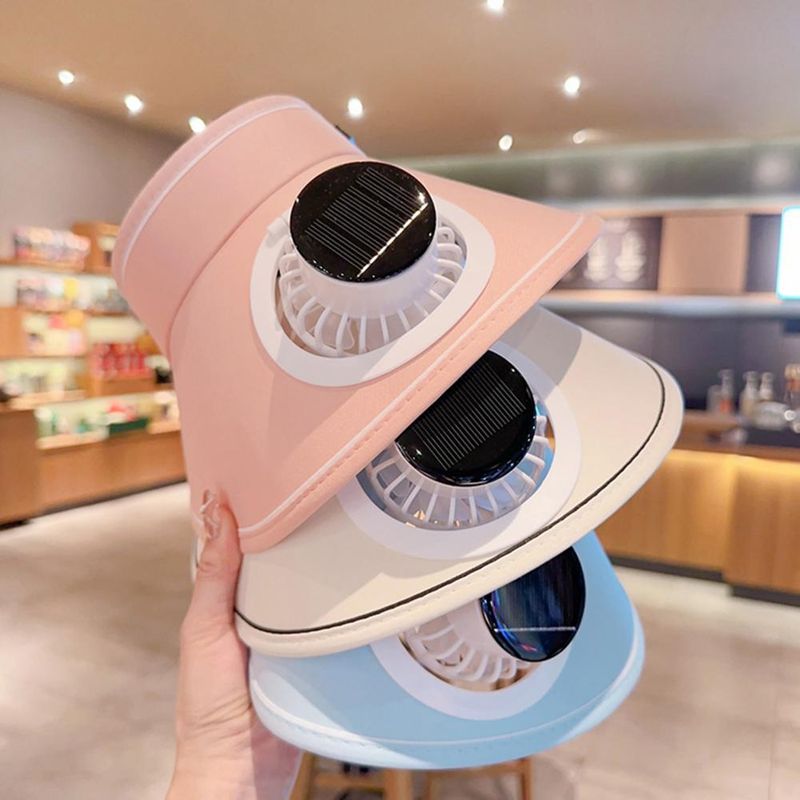Cappello con ventilatore solare RYYD - Vento regolabile | Tesa larga | Ricarica USB_voghion.com
