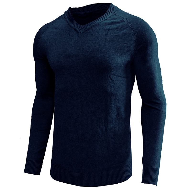 Men's clothing Autumn/Winter long sleeve V-neck men's knitwear_voghion.com