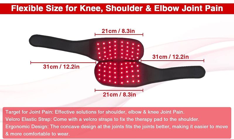 Lampada a luce rossa per ginocchio, spalla, tutore per fisioterapia a infrarossi, riscaldamento elettrico_voghion.com