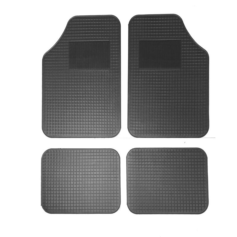 Tappetino per auto in PVC a scacchi, impermeabile, antiscivolo, universale, in quattro pezzi_voghion.com