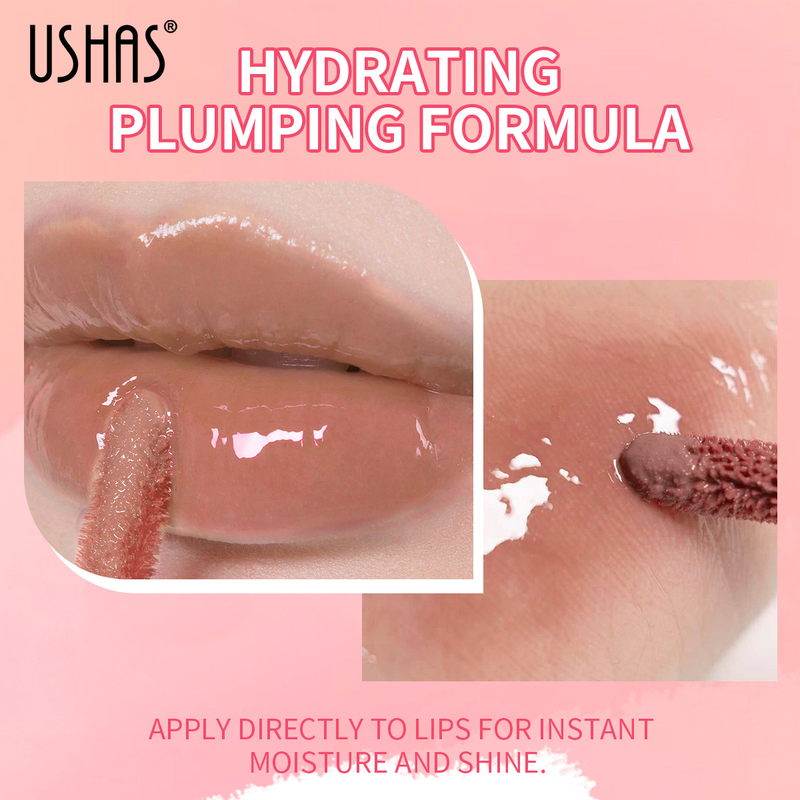 USHAS Moisturizing Lip Oil 12 Color Pearl Shining New Product Brightens Up_voghion.com