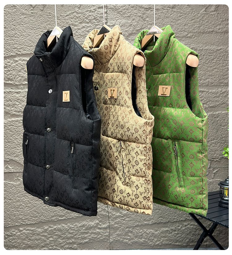 Chaleco acolchado unisex: capa de invierno a juego para parejas (tallas L-4XL, relleno de algodón, básico para ropa urbana)_voghion.com