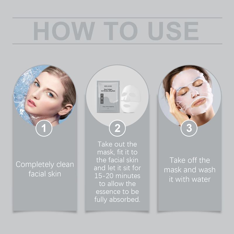 EELHOE Collagen Mask (Bag) Hydrating, Rejuvenating, Firming, Brightening, Moisturizing, Nourishing And Gentle Care Mask_voghion.com