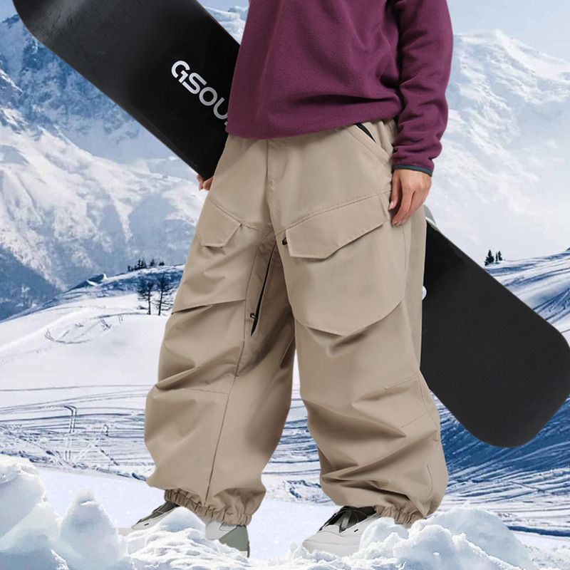 Winter Neue Skihose für Damen, Weites Bein, winddicht, wasserdicht, für Sport und Outdoor, Snowboardhose für Herren_voghion.com