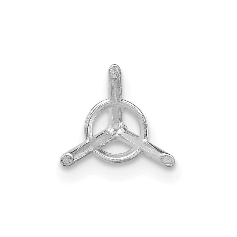 18kw Round, 3-Prong W/Heavy Threaded Post .62ct. Earring Setting_voghion.com