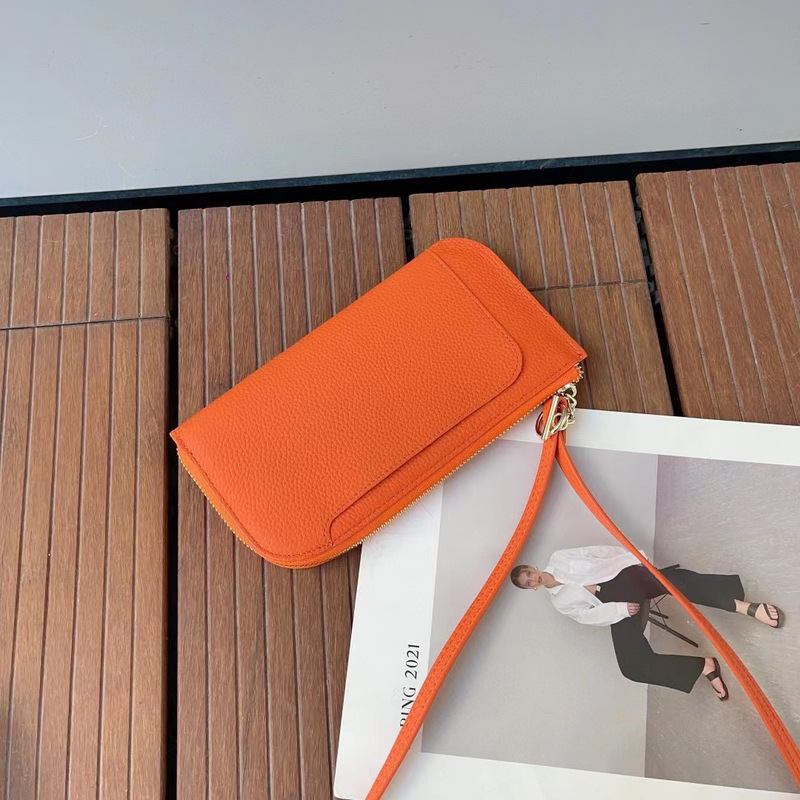Mobiele telefoon voor vrouwen, nieuwe, veelzijdige, eenvoudige schoudertas van echt leer voor vrouwen, Koreaanse mode_voghion.com